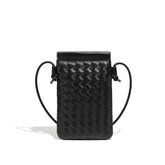 Sac à bandoulière rétro tissé pour téléphone portable, texture de niche, mini sac à bandoulière décontracté